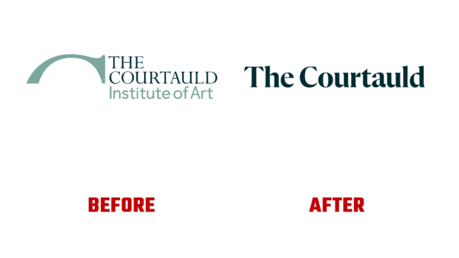 The Courtauld Antes e Depois Logo (história)