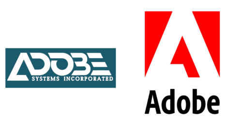Adobe logos de empresas antes e agora