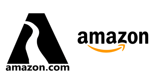 Amazon logos de empresas antes e agora