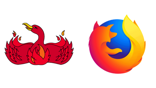Firefox logos de empresas antes e agora