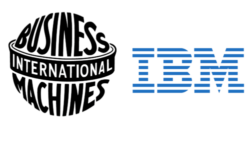 IBM logos de empresas antes e agora