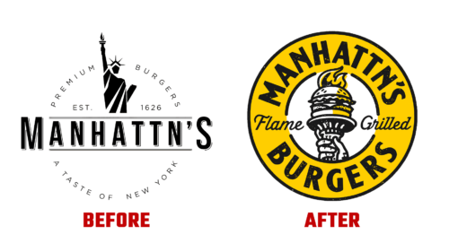 Manhattn’s Antes e Depois Logo (Historia)