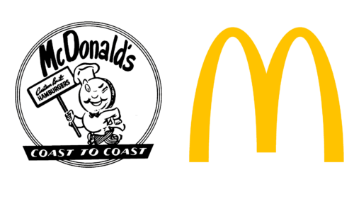 McDonald's logos de empresas antes e agora