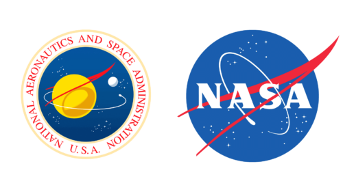 NASA logos de empresas antes e agora