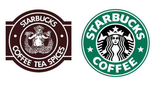 Starbucks logos de empresas antes e agora