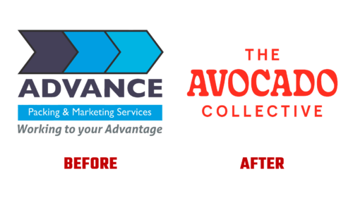 The Avocado Collective Antes e Depois Logo (Historia)