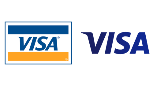 Visa logos de empresas antes e agora