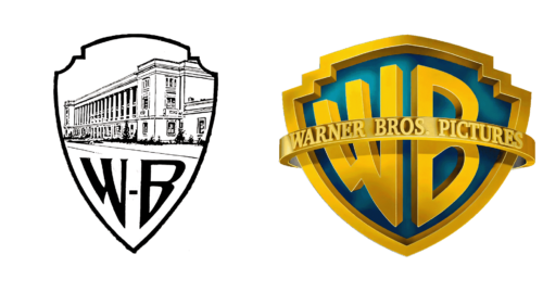 Warner Brothers logos de empresas antes e agora
