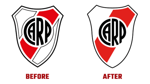 Club Atletico River Plate Antes e Depois Logo (Historia)
