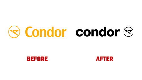 Condor Antes e Depois Logo (Historia)