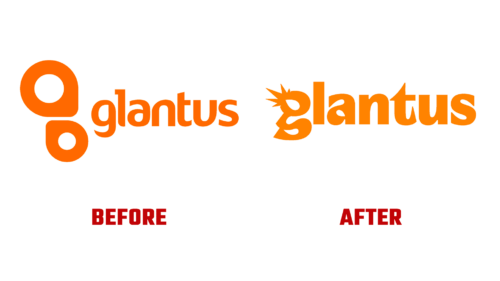 Glantus Antes e Depois Logo (Historia)