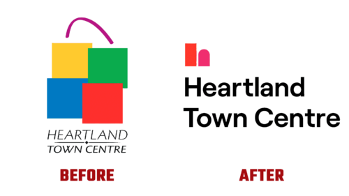 Heartland Town Centre Antes e Depois Logo (Historia)