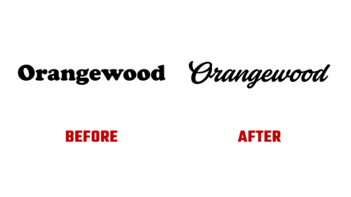 Orangewood Antes e Depois Logo (Historia)
