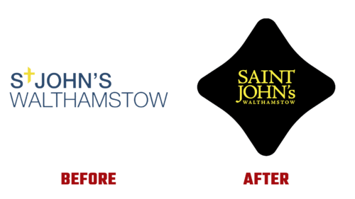 Saint John's Walthamstow Antes e Depois Logo (Historia)