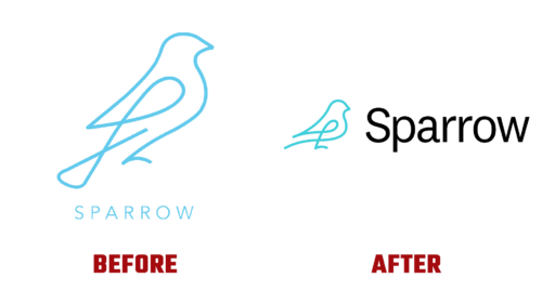Sparrow Antes e Depois Logo (Historia)