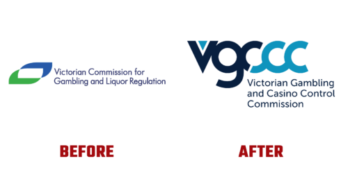 Victorian Gambling and Casino Control Commission Antes e Depois Logo (Historia)