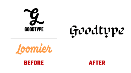 Goodtype Antes e Depois Logo (Historia)