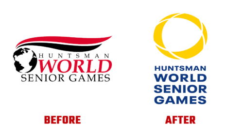 Huntsman World Senior Games Antes e Depois Logo (Historia)