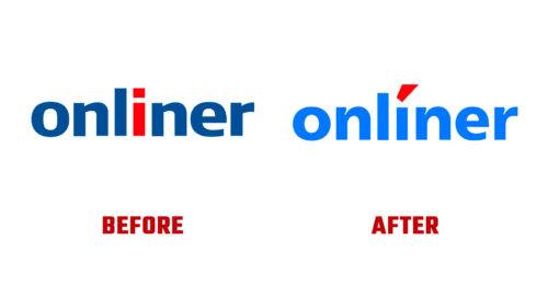 Onliner Antes e Depois Logo (Historia)