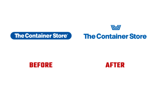 The Container Store Antes e Depois Logo (Historia)
